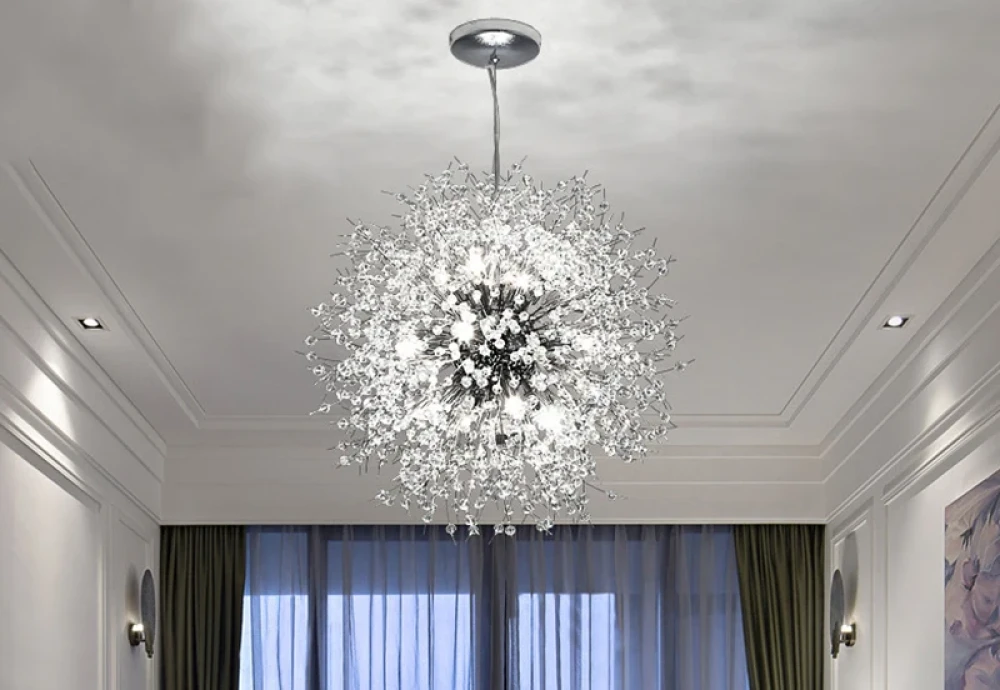 modern crystal flush mount chandelier